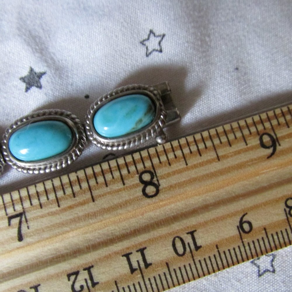 Blue turquoise line Bracelet - Picture 5 of 8